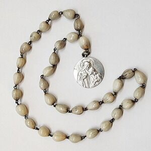 VTG Catholic Prayer Beads Chaplet, Job's Tears, Blessed Sacrament, Christianity